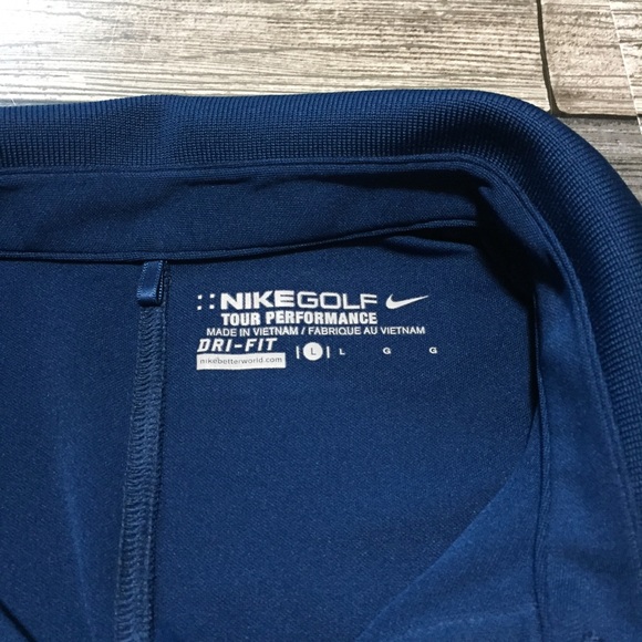 Nike Tour Performance Boeing Classic Polo Shirt Golf Women’s L Blue - Picture 8 of 8